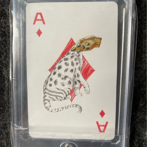 Cartier Red Patterned Playing Card - Picture 2 of 2